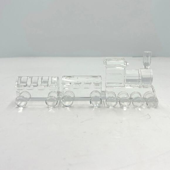 Crystal BNSF Railway Locomotive Train Glass Figurine Collectable - Picture 2 of 10